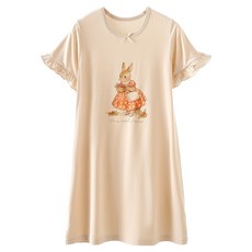 Kids Day 女童精緻荷葉邊兔子睡衣