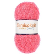 미소털실 펄 수세미실 80g, 24핫핑크, 1개
