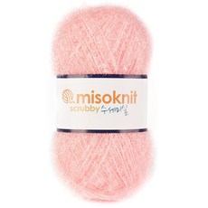 미소털실 펄 수세미실 80g, 09연핑크, 1개