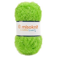 미소털실 펄 수세미실 80g, 04론그린, 1개