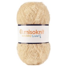 미소털실 펄 수세미실 80g, 30연베이지, 1개