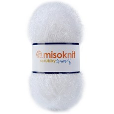 미소털실 펄 수세미실 80g, 10화이트, 1개