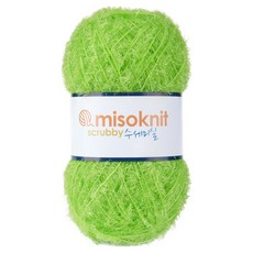 미소털실 펄 수세미실 80g, 53연두색, 1개