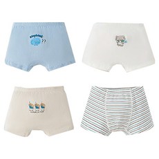 남아용 코끼리와춤을 사각팬티 4종 세트