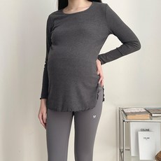 Bloom Maternity 羅紋側開衩孕婦T恤