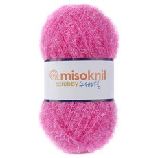 미소털실 펄 수세미실 80g, 06바이올렛레드, 1개