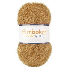 미소털실 펄 수세미실 80g, 49연갈색, 1개