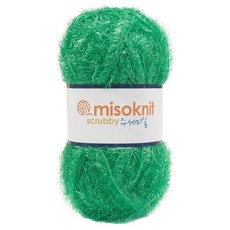 미소털실 펄 수세미실 80g, 03진그린, 1개