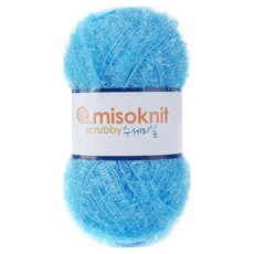 미소털실 펄 수세미실 80g, 18스카이블루, 1개