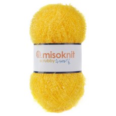 미소털실 펄 수세미실 80g, 11옐로우, 1개