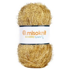 미소털실 펄 수세미실 80g, 66메탈골드, 1개