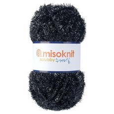 미소털실 펄 수세미실 80g, 26블랙, 1개 26블랙, 1개