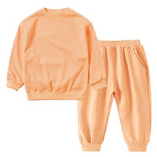 아이크레용 아동용 무지 맨투맨 조거 트레이닝 상하세트