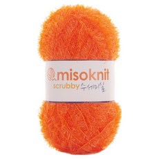 미소털실 펄 수세미실 80g, 34슈어오렌지, 1개