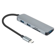 Coms USB Type C 多功能集線器 USB 3.0 3埠 外接式讀卡機 FW581, 單一顏色, 1個