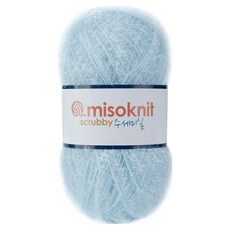 미소털실 펄 수세미실 80g, 61스카이민트, 1개