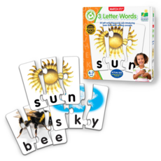 THE LEARNING JOURNEY 教學拼圖 套裝 適合4-7歲兒童, 3字母單字 3Letter Words, 1盒, 60片