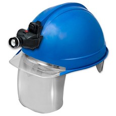 동명 고급형 투명창 실버보안경 안전모 헤드랜턴포함 블루, 1개