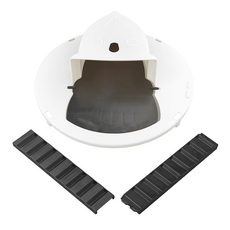 翻蓋捕鼠器 白色 ABS材質 約320g 約直徑30.5*6.5cm, 3個, 1組