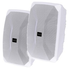 카날스 방수 벽걸이형 스피커 120W + 브라켓 세트 175 x 195 x 288 mm, LUS-556, 화이트