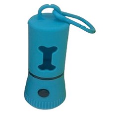 로라펫 강아지 LED손전등 배변봉투 케이스, 블루, 1개, 1개입