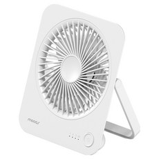 무아스 플랫스퀘어 탁상용 무선 선풍기, MF-D3, 화이트
