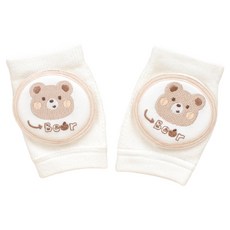 幼兒用Baby U網眼刺繡護膝 2入, 熊, 1個