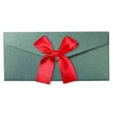 紅絲帶閃亮珍珠零用錢信封, 綠色, 5個