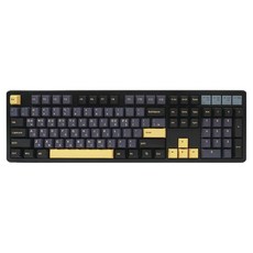 큐센 풀윤활 가스켓 하이무 유무선 기계식 키보드, 저소음 바다소금축, QSENN Q104 PBT, 블랙