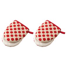 Maket Gamseong 可愛廚房手套, 2個, 紅色圓點