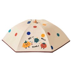 Maket Gamseong 廚房飯菜罩 圓形 中型 圓點, 1個