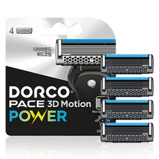 DORCO 多可樂客 臉部3D Motion Power7層刮鬍刀片, 4入, 1組