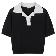 프로젝트엠 여성용 스퀘어넥 반팔 스웨터