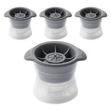 Anine's嗨棒高球威士忌冰塊模具, 4個, 灰色