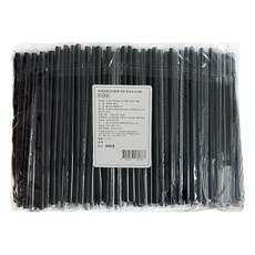JC International 直式吸管 黑色 7x250mm, 500入, 1個