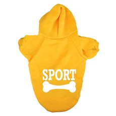秋冬寵物衣服 Set 2件 XL, 黃色 + 字樣 sport