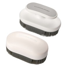 Nuguuiharu 運動鞋洗滌多功能細軟毛清潔刷 2件組, 1套, 灰色