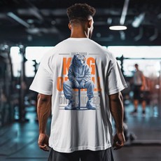 원헌드레드퍼센트 GOODD b알파 타이거 오버핏 반팔티