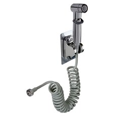 샬럿24 베란다 욕실 화장실 청소 미니 스프레이건 + 스프링 코일 호스 3m + 접착식 행거 3종 세트, 혼합색상, 1세트