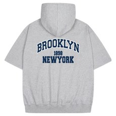 Illuso WD特雙面寬鬆前後1898紐約短袖連帽T