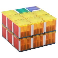 LuNELL 幼兒用方塊磁力積木 40mm 18入, 混合色, 1套