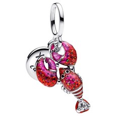 PANDORA 潘多拉 女款垂墜小龍蝦吊飾 793676C01 + 小卡 + 提袋