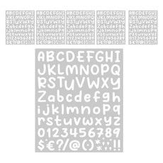 PARTYSHOW 客製化氣球 英文手寫字體貼紙, 6個, 白色