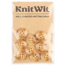 니트위트 마블링 단추 18mm 10p, 베이지, 1개