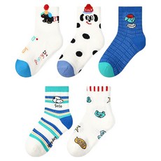 IBboom 男童幸運小狗網眼襪5件組 J22