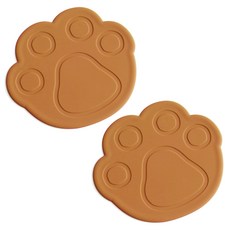 에이드엘 펀칭솔 실리콘 컵받침, 카라멜, 2개