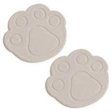 에이드엘 펀칭솔 실리콘 컵받침, 베이지, 2개