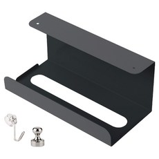 hillo 이지 주방 자석 티슈 걸이 + 자석홀더, 1개, 블랙