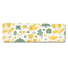 收納王妃 北歐風珪藻土軟式洗漱墊 24 x 8cm, 印花黃綠, 1個