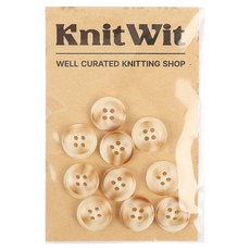 니트위트 마블링 단추 15mm 10p, 아이보리, 1개